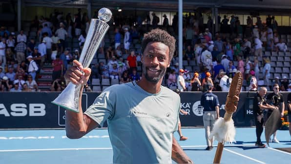 Gael Monfils breaks Roger Federer's record after victory in Auckland