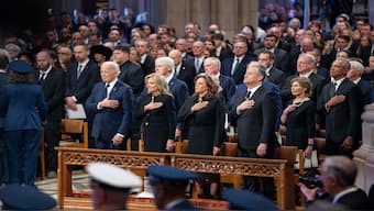 US Vice President Kamala Harris shares photo with current and former US Presidents, but Trump gets cropped off. X - @VP