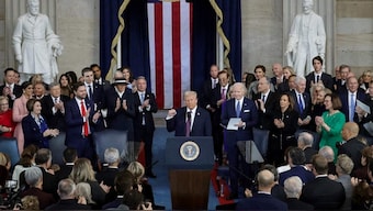 US President Donald Trump raises his fist after taking the oath on the day of his Presidential Inauguration. Reuters