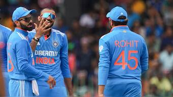 Indian cricket team is set to sport host Pakistan's name on its kits during the Champions Trophy 2025. Image: PTI
