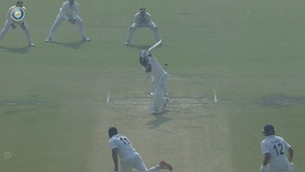 Himanshu Sangwan cleaned up Virat Kohli's stumps to send him back quickly to the dugout.