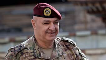 Lebanese Army Commander General Joseph Aoun arrives for a meeting with Greek Prime Minister Kyriakos Mitsotakis and Lebanese caretaker Prime Minister Najib Mikati, at the government palace in Beirut, Lebanon, December 16, 2024. File Image/AP