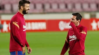 Lionel Messi and Gerard Pique have been accused of trying to benefit by diverting UEFA funds with help of president Aleksander Ceferin. Image: Reuters