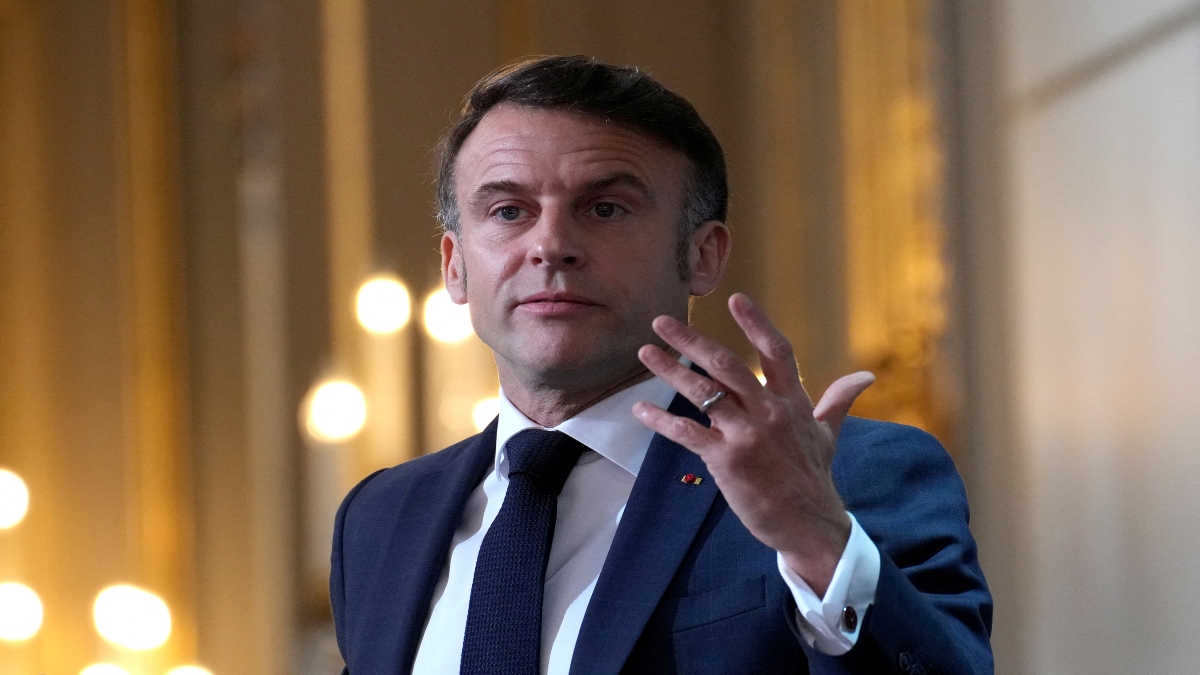 French President Emmanuel Macron delivers his speech to French ambassadors posted around the world at the Elysee Palace in Paris on Monday. Reuters French President Emmanuel Macron delivers his speech to French ambassadors posted around the world at the Elysee Palace in Paris on Monday. Reuters