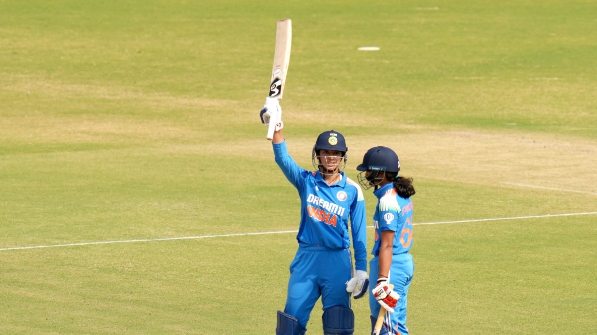 Smriti Mandhana scored a 70-ball century to power India to a record total in the third ODI against Ireland. Image: X / @BCCIWomen Smriti Mandhana scored a 70-ball century to power India to a record total in the third ODI against Ireland. Image: X / @BCCIWomen