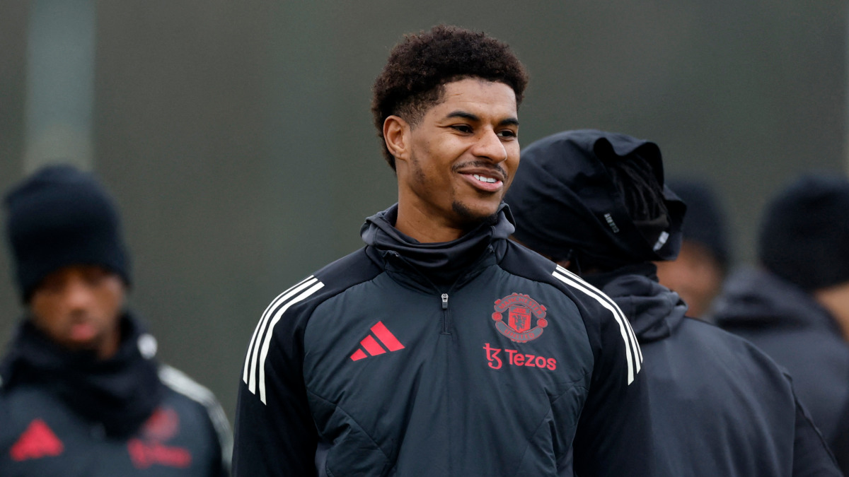 Marcus Rashford during a training session with Manchester United. Image: Reuters Marcus Rashford during a training session with Manchester United. Image: Reuters