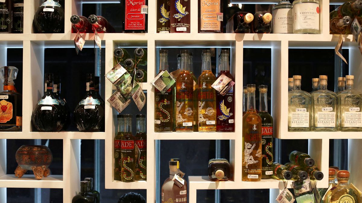 Bottles of tequila are displayed at the Tequila museum in Mexico City in this picture illustration taken April 3, 2019. File Image/Reuters Bottles of tequila are displayed at the Tequila museum in Mexico City in this picture illustration taken April 3, 2019. File Image/Reuters