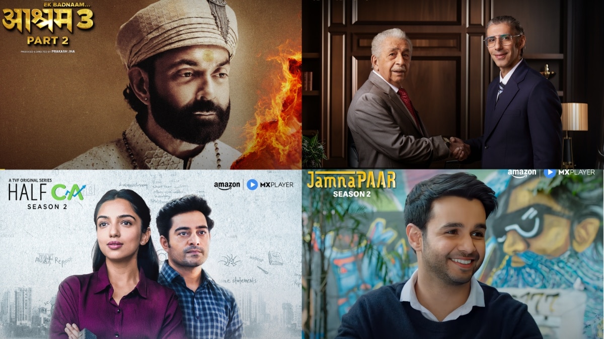 Amazon MX Player 2025 slate: Bobby Deol's Ek Badnaam Aashram Season 3 (Part 2), Jim Sarbh-Naseeruddin Shah's The Titan Story & more