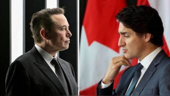 File image of Elon Musk and Justin Trudeau