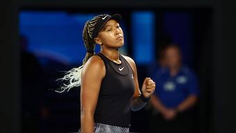 Japan's Naomi Osaka reacts during her Australian Open first round match against France's Caroline Garcia. Reuters