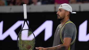 Nick Kyrgios has hinted that he has played his final singles match in Melbourne. AP 