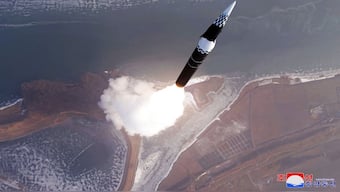 This picture taken on January 6, 2025 and released from North Korea's official Korean Central News Agency (KCNA) via KNS on January 7, 2025 shows the launch of a hypersonic missile at an undisclosed location in North Korea. AFP