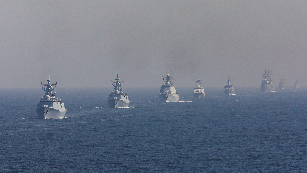 (File) Naval ships of the participating countries sail during the sea phase of the Pakistan Navy's Multinational Exercise AMAN-23, in the North Arabian Sea near Karachi, Pakistan, February 13, 2023. Reuters (File) Naval ships of the participating countries sail during the sea phase of the Pakistan Navy's Multinational Exercise AMAN-23, in the North Arabian Sea near Karachi, Pakistan, February 13, 2023. Reuters