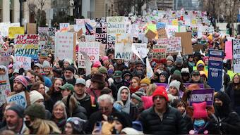 People attend the "People's March on Washington" ahead of the presidential inauguration of U.S. President-elect Donald Trump. Reuters