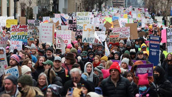 Thousands rally in Washington ahead of Trump’s inauguration for gender justice, bodily autonomy