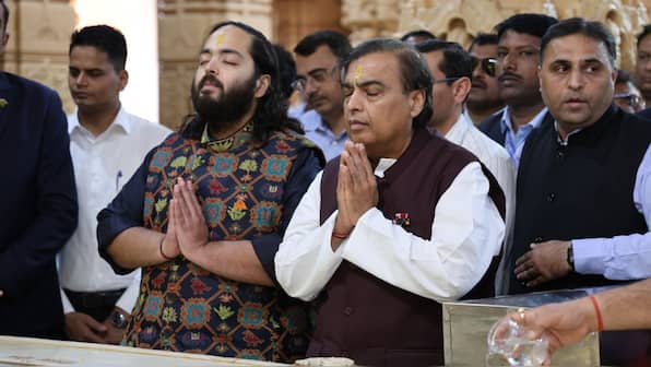 Mukesh Ambani, Anant Ambani offer prayers at Somnath Temple in Gujrat