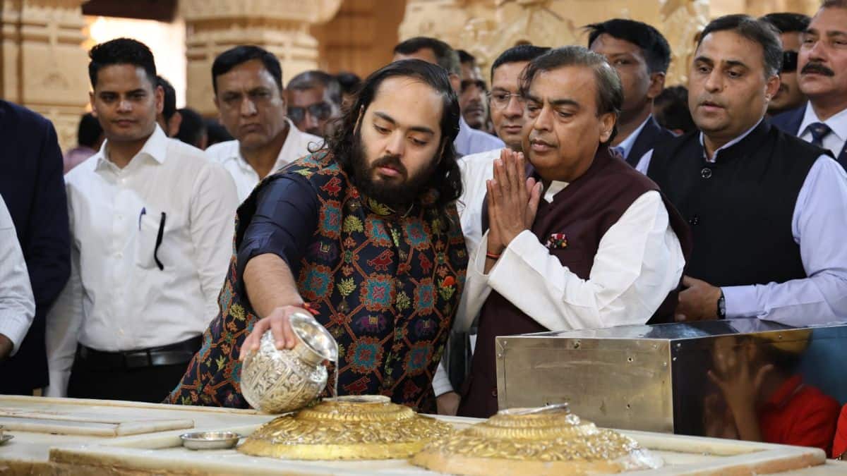 Mukesh Ambani, Anant Ambani offer prayers at Somnath Mahadev temple in Gujarat