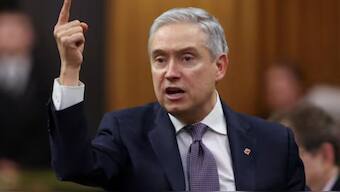 Canada's Minister of Innovation, Science and Industry Francois-Philippe Champagne speaks during Question Period on Parliament Hill in Ottawa, Ontario, Canada, December 17, 2024. File Image- Reuters