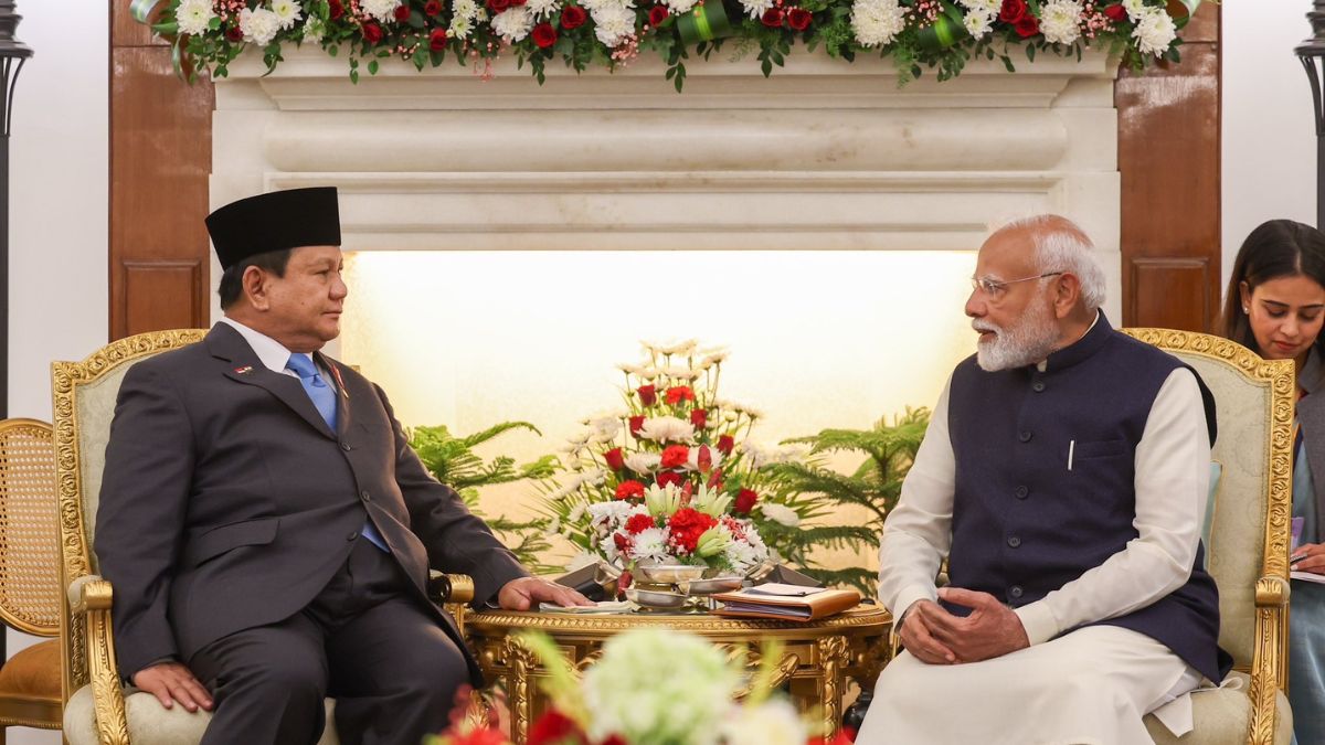 Prime Minister Narendra Modi and Indonesian President Prabowo Subianto in New Delhi on Saturday. Image/X/@MEAIndia Prime Minister Narendra Modi and Indonesian President Prabowo Subianto in New Delhi on Saturday. Image/X/@MEAIndia