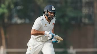 India captain Rohit Sharma bats during Mumbai's Ranji Trophy fixture against Jammu and Kashmir in Mumbai. PTI