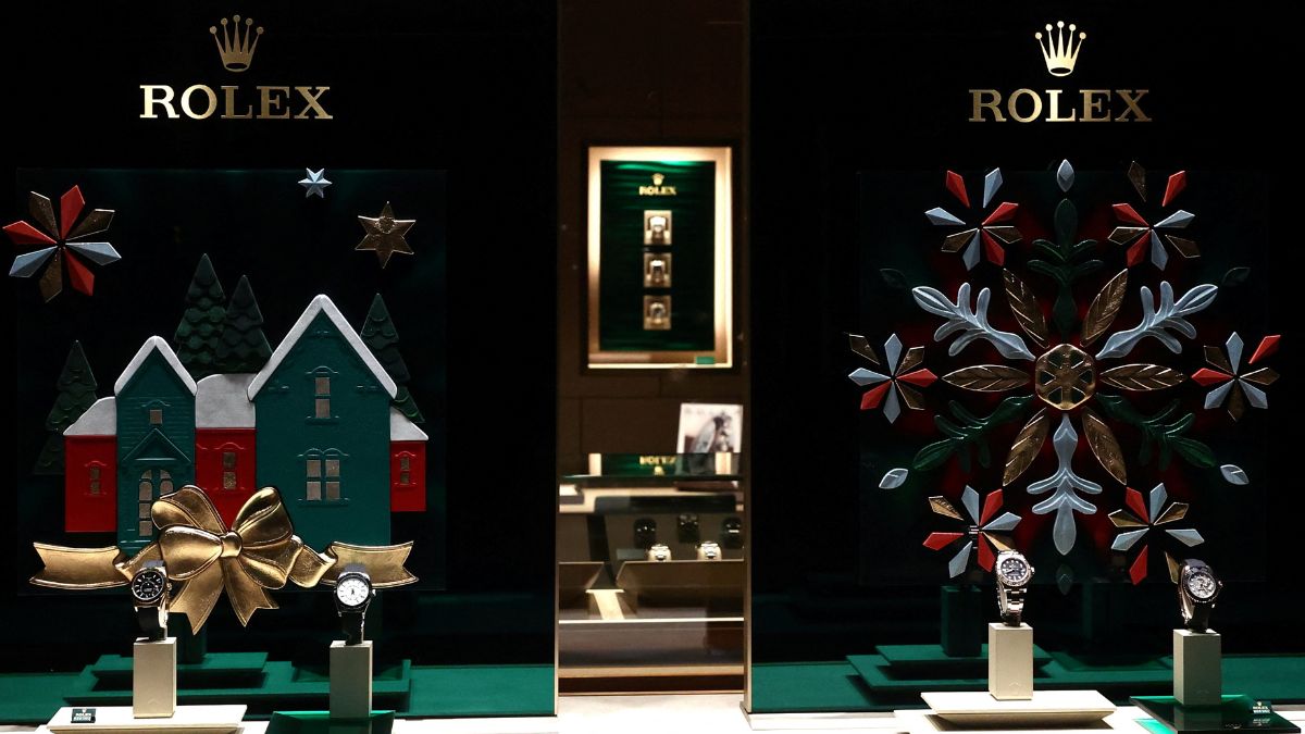 Rolex watches are seen in a shop decorated for Christmas in central Brussels, Belgium, December 7, 2023. File Image/Reuters Rolex watches are seen in a shop decorated for Christmas in central Brussels, Belgium, December 7, 2023. File Image/Reuters