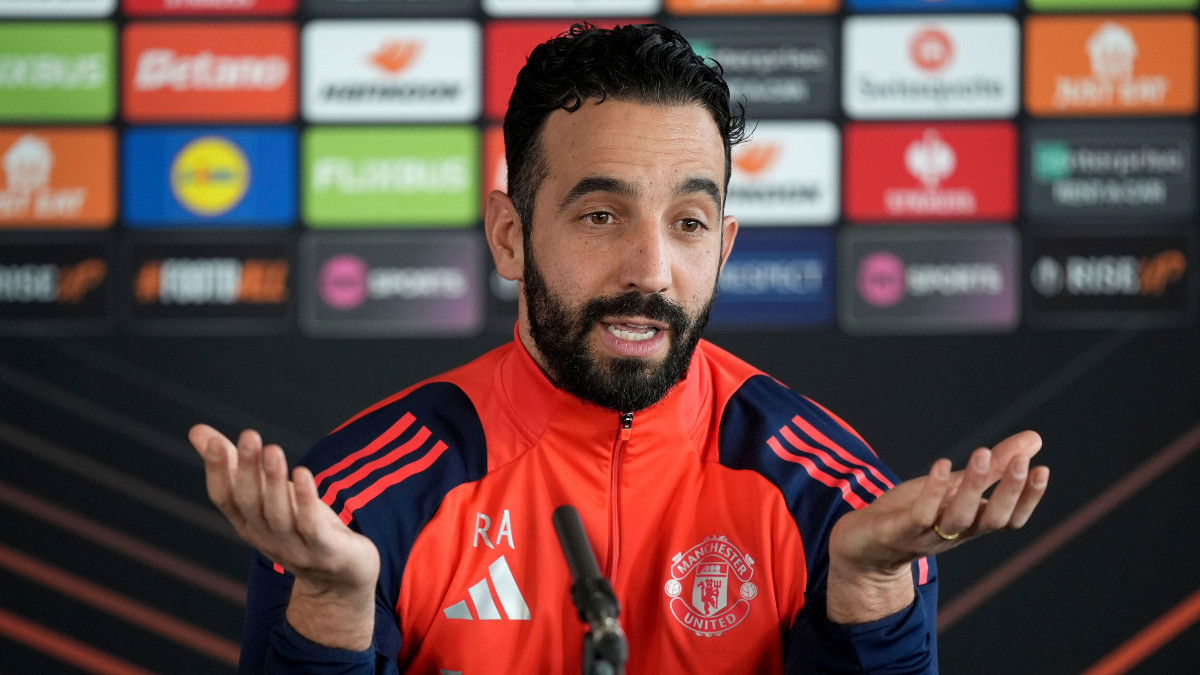 Manchester United manager Ruben Amorim speaks to reporters in Manchester. Image: AP Manchester United manager Ruben Amorim speaks to reporters in Manchester. Image: AP