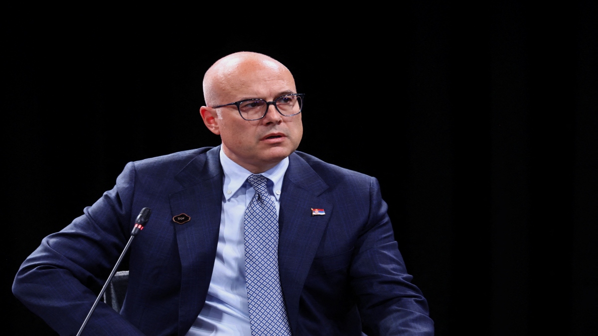Serbian Prime Minister Milos Vucevic takes part in a leaders' panel during the 2024 edition of the Bled Strategic Forum in Slovenia, on September 2, 2024. Reuters File Serbian Prime Minister Milos Vucevic takes part in a leaders' panel during the 2024 edition of the Bled Strategic Forum in Slovenia, on September 2, 2024. Reuters File