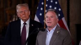 American business person Steve Witkoff makes remarks next to US President-elect Donald Trump, at Mar-a-Lago in Palm Beach, Florida, US, January 7, 2025. File Image/Reuters