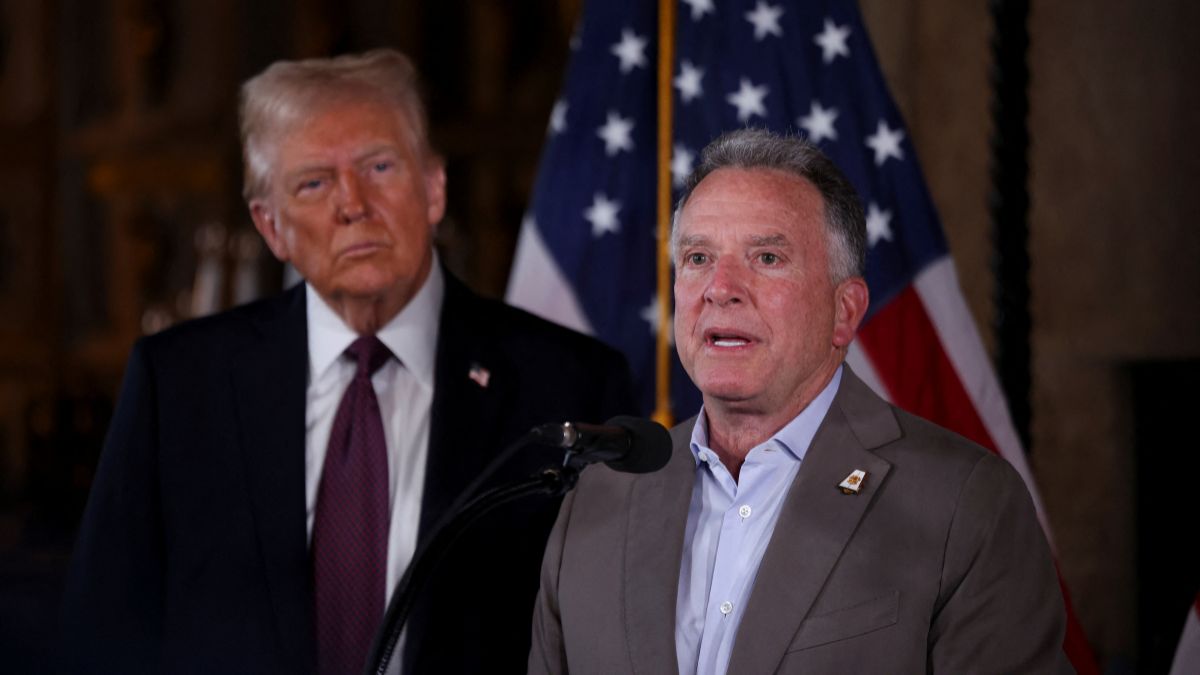 American business person Steve Witkoff makes remarks next to US President-elect Donald Trump, at Mar-a-Lago in Palm Beach, Florida, US, January 7, 2025. File Image/Reuters American business person Steve Witkoff makes remarks next to US President-elect Donald Trump, at Mar-a-Lago in Palm Beach, Florida, US, January 7, 2025. File Image/Reuters