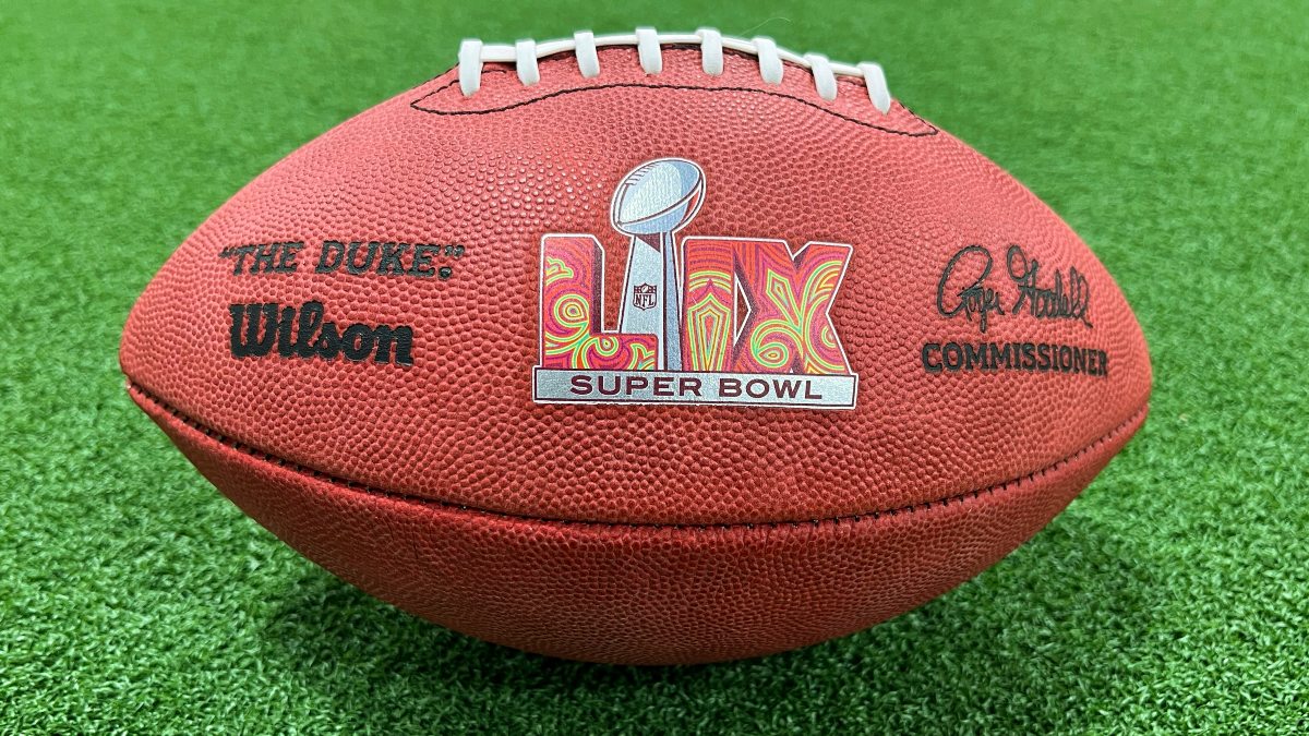 One of the official balls that will be put to use in Super Bowl LIX in New Orleans, USA. AP One of the official balls that will be put to use in Super Bowl LIX in New Orleans, USA. AP