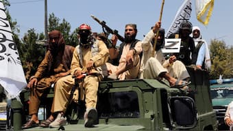 (File) Taliban fighters celebrate the third anniversary of the withdrawal of US-led troops from Afghanistan, in Kabul, Afghanistan, Wednesday, August. 14, 2024. AP