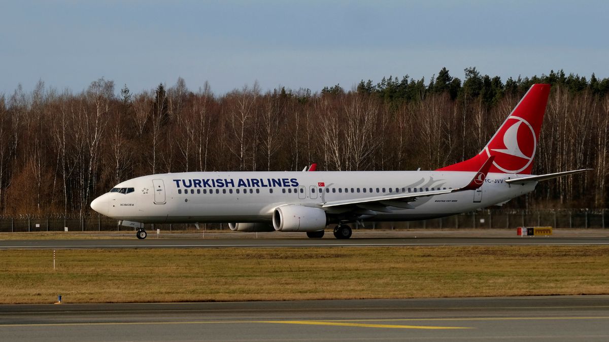 Turkish Airlines Boeing 737-800 TC-JVV plane takes off in Riga International Airport, Latvia, January 17, 2020. File Image/Reuters Turkish Airlines Boeing 737-800 TC-JVV plane takes off in Riga International Airport, Latvia, January 17, 2020. File Image/Reuters