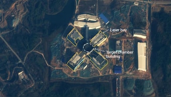 A satellite photo shows a new large-scale laser fusion research center in Mianyang, China. Reuters