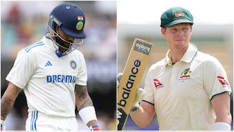 Virat Kohli trails Steve Smith by nearly 1,000 runs as well as five centuries in the Test format. AFP/AP