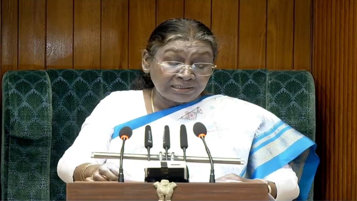 President Droupadi Murmu addresses joint session of the Indian parliament. X - @rashtrapatibhavan President Droupadi Murmu addresses joint session of the Indian parliament. X - @rashtrapatibhavan