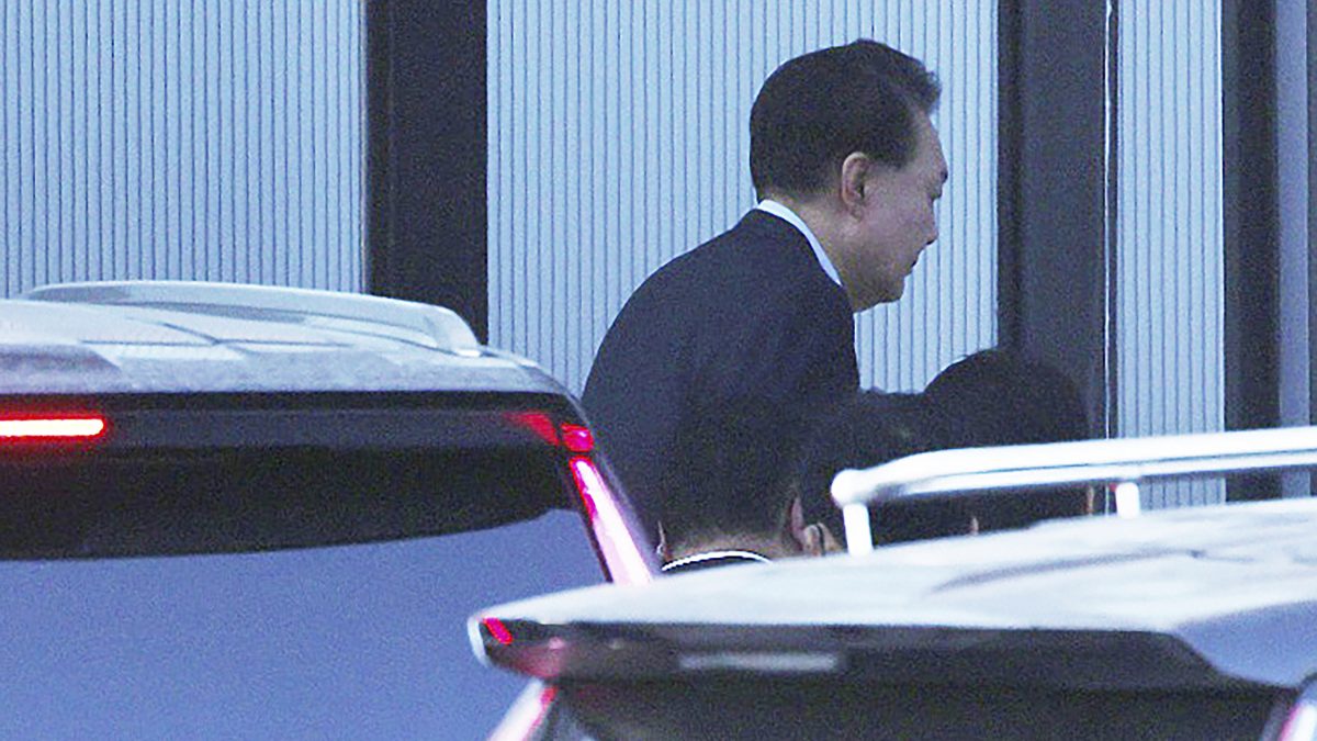 Impeached South Korean President Yoon Suk Yeol arrives at the Corruption Investigation Office for High-ranking Officials in Gwacheon, South Korea. AP Impeached South Korean President Yoon Suk Yeol arrives at the Corruption Investigation Office for High-ranking Officials in Gwacheon, South Korea. AP