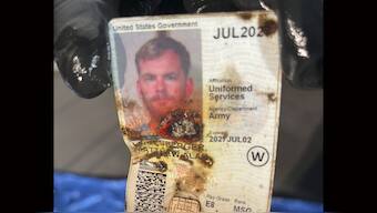 An ID belonging to Matthew Livelsberger, found inside a Tesla Cybertruck involved in an explosion outside the Trump Hotel in Las Vegas. AP