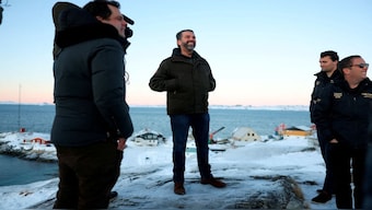 Donald Trump Jr, son of US President-elect Donald Trump, visits Nuuk, capital of Greenland, on Tuesday. At the same time of Trump Jr's visit, the US president-elect reiterated his desire to purchase the Arctic island. Reuters