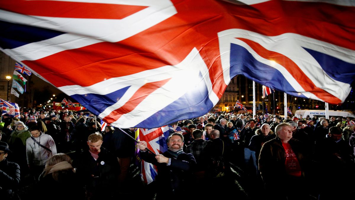 A man waves a British flag on Brexit day in London, Britain. File image/Reuters A man waves a British flag on Brexit day in London, Britain. File image/Reuters