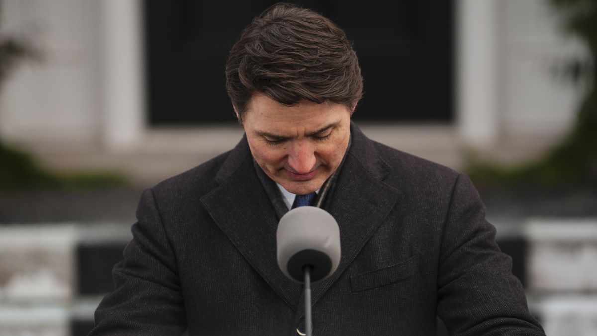 Canada Prime Minister Justin Trudeau announces his resignation as Liberal leader and prime minister outside Rideau Cottage in Ottawa on Monday on Jan. 6, 2025. AP Canada Prime Minister Justin Trudeau announces his resignation as Liberal leader and prime minister outside Rideau Cottage in Ottawa on Monday on Jan. 6, 2025. AP