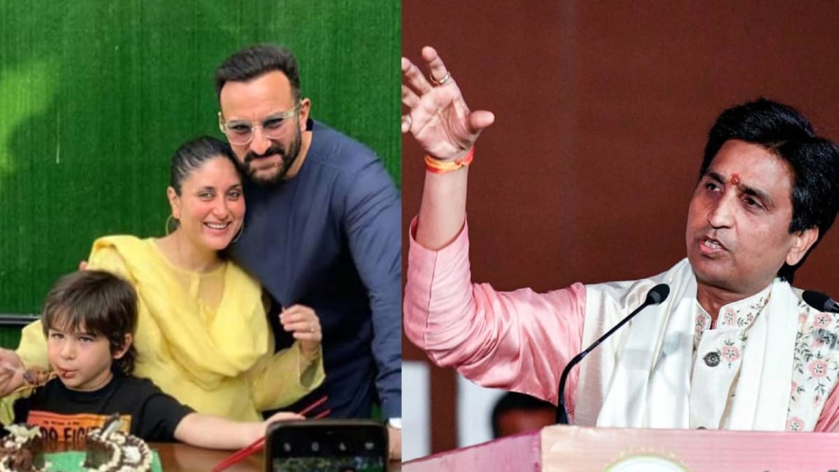 Poet Kumar Vishwas takes a dig at Saif Ali Khan and Kareena Kapoor, says 'The child from your third marriage is named after…'