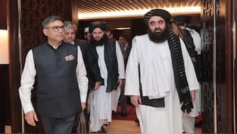 India's Foreign Secretary Vikram Misri holds talks with Afghanistan's acting Foreign Minister Mawlawi Amir Khan Muttaqi in Dubai. Image Courtesy: @MEAIndia/X