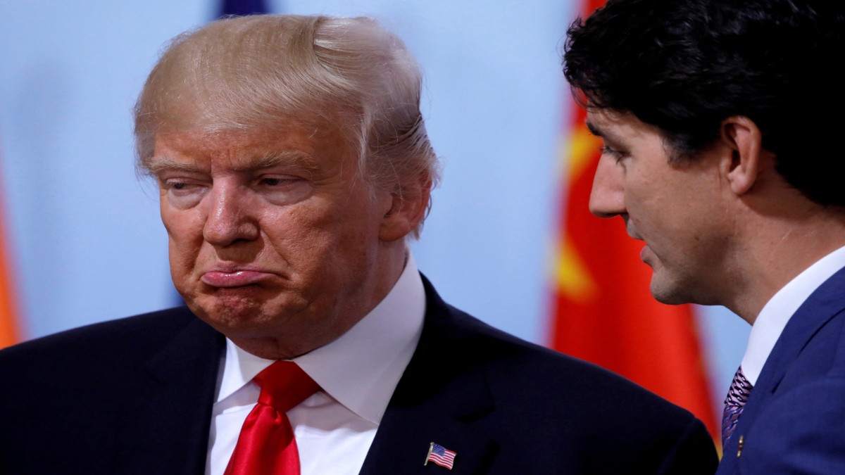US President Donald Trump and Canadian Prime Minister Justin Trudeau attend the Women’s Entrepreneurship Finance event during the G20 leaders summit in Hamburg, Germany July 8, 2017. Reuters US President Donald Trump and Canadian Prime Minister Justin Trudeau attend the Women’s Entrepreneurship Finance event during the G20 leaders summit in Hamburg, Germany July 8, 2017. Reuters