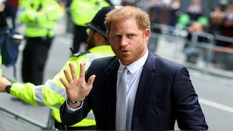Britain's Prince Harry, Duke of Sussex steps out of a car, outside the Rolls Building of the High Court in London, Britain June 7, 2023. Reuters