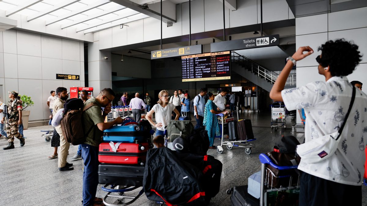 Passengers wait at Terminal 2 of Indira Gandhi International Airport in New Delhi, India. File image/ Reuters Passengers wait at Terminal 2 of Indira Gandhi International Airport in New Delhi, India. File image/ Reuters