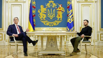 Ukraine's President Volodymyr Zelenskyy and U.S. Secretary of the Treasury Scott Bessent attend a meeting, amid Russia's attack on Ukraine, in Kyiv, Ukraine. File image/ Reuters
