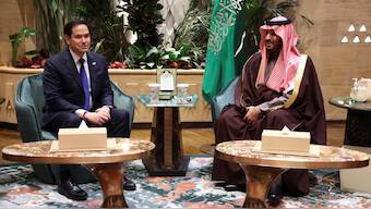 U.S. Secretary of State Marco Rubio meets with Saudi Arabia's Crown Prince Mohammed bin Salman, in Riyadh, Saudi Arabia. Reuters
