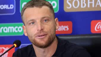England's Jos Buttler during the press conference. Image: Reuters