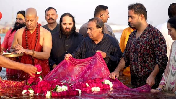 Four generations of Ambanis attend Mahakumbh, take holy dip at Triveni Sangam