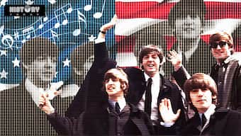 On February 7, 1964, the Beatles arrived in New York City to start their first tour of the United States. Their arrival marked the beginning of the British Invasion and Beatlemania. Illustration: Santan